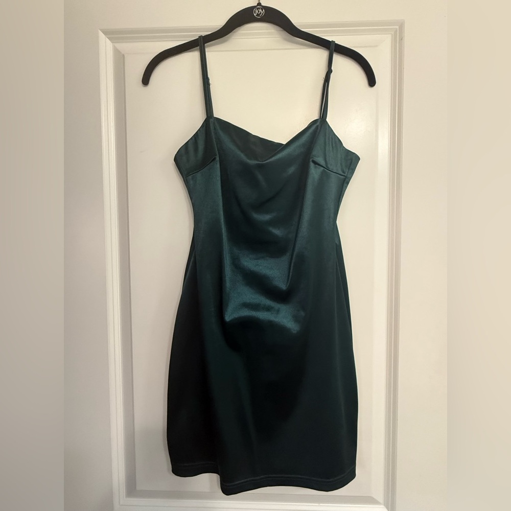 Nordstrom Green Slip Mini Dress Spaghetti Strap